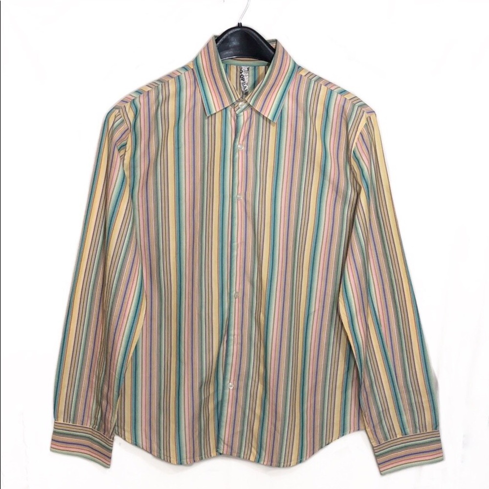 <NWOT>Barneys Striped Button-Down Shirt